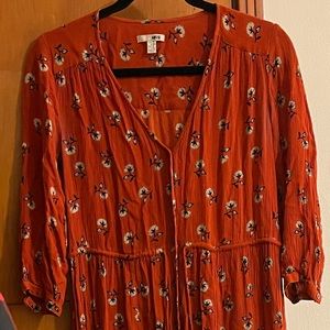 Society Amuse Tiered Dress XS EUC